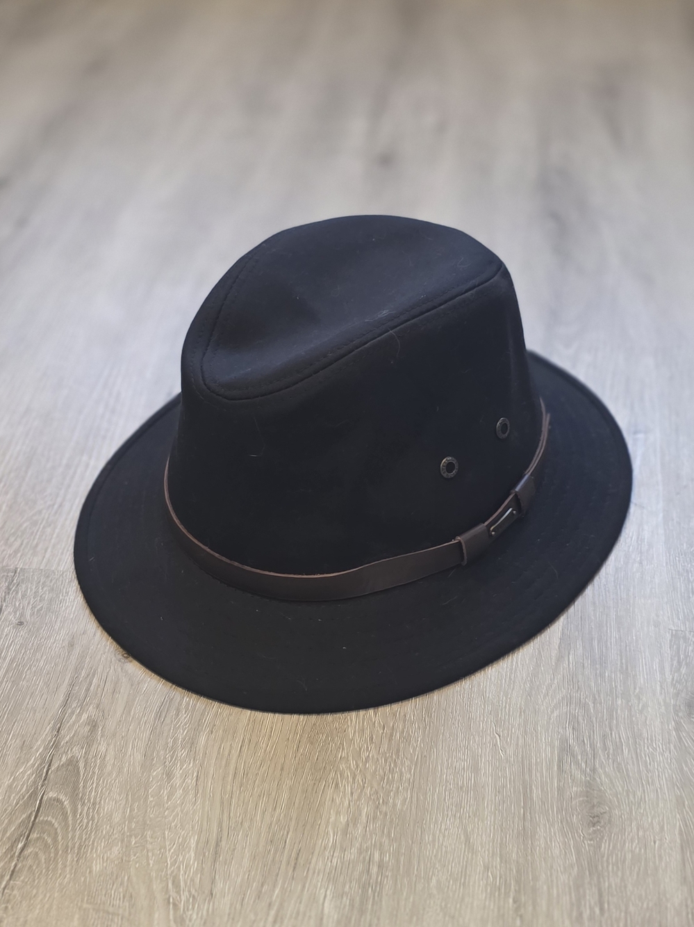 Stetson Gable Hat Fedora Rain Water Repellent Safari Black Size XXL Canvas